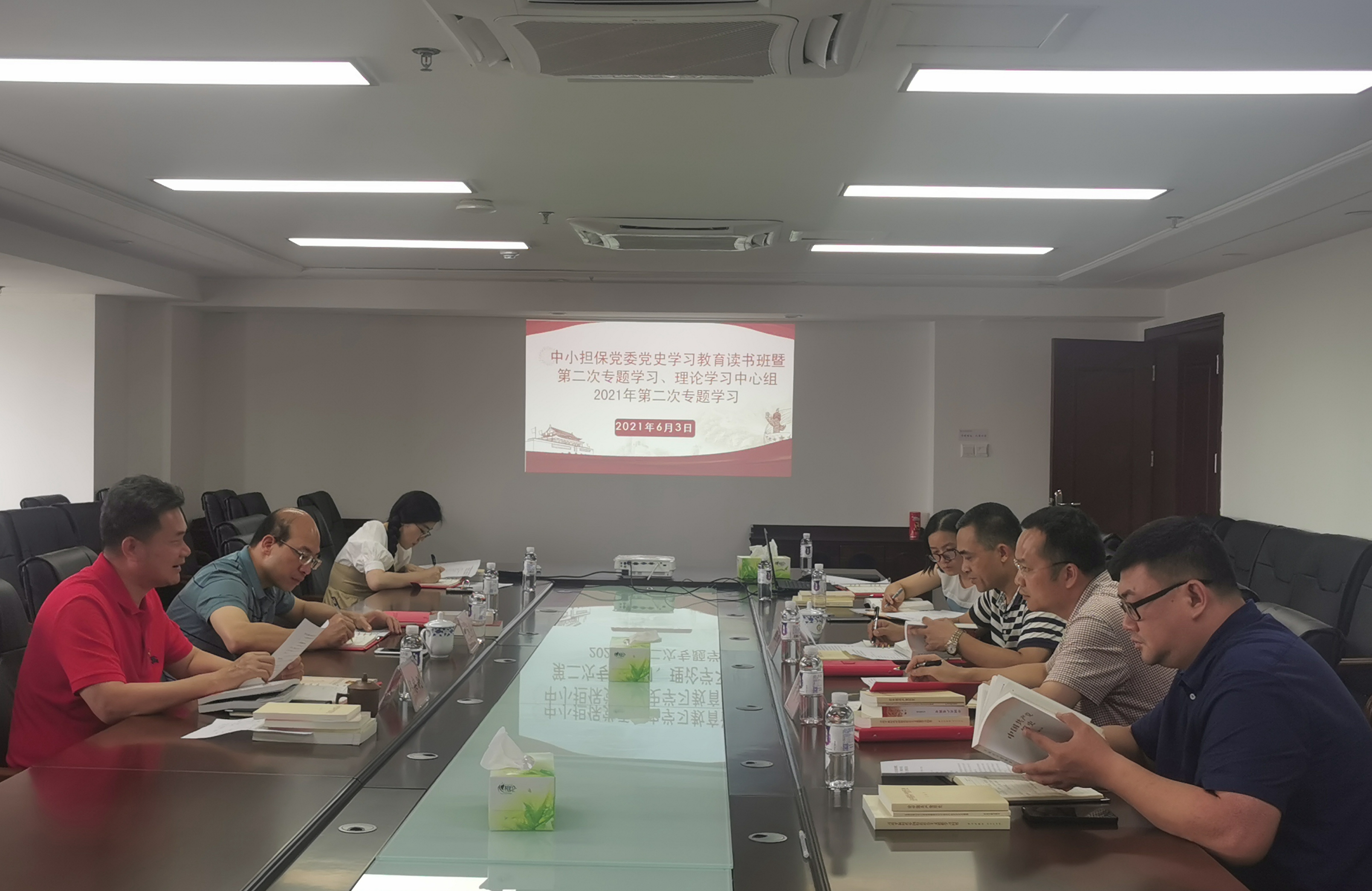中小擔(dān)保黨委開(kāi)展黨史學(xué)習(xí)教育讀書(shū)班暨第二次專(zhuān)題學(xué)習(xí)、理論學(xué)習(xí)中心組2021年第二次專(zhuān)題學(xué)習(xí)